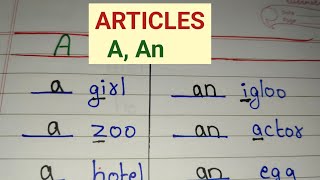 ARTICLES A An  Examples A An Articles English Grammar [upl. by Charlotte976]