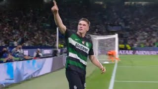 Viktor Gyökeres Goal vs Manchester Sporting Lisbon vs Man City 30 Highlights Champions League2024 [upl. by Latsyrcal]