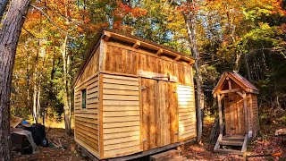 Building a Woodshed  Rustic Companion for the Dovetail Log Cabin  Full Build [upl. by Ainud199]