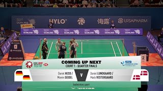 lundgaard vestergaard den vs hessseidel ger  qf hylo badminton open 2024 [upl. by Chuipek]