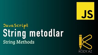 Javascript String metodlar  String Methods  kodyaz [upl. by Gorey]