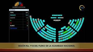 Votación de la moción del asambleísta Vicente Taiano  Sesión 918 [upl. by Leaffar]