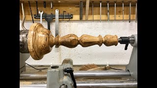 Woodturning a Spalted Beech Lamp  Part 2 [upl. by Nonnair]