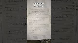 Acronyms of English إختصارات إنجليزية [upl. by Kcinnay207]