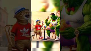 Doyan es creamfunnyanimasikucingshortvideohulkcat [upl. by Ahsetra419]