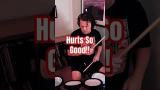 Drumming To Hurts So Good  John Mellencamp drums music shorts [upl. by Alyad84]