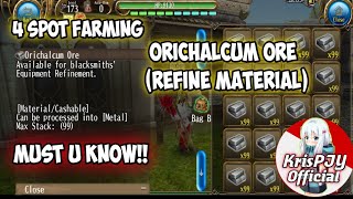 Ez Orichalcum ore Spot Farming  Best Ore To Refine Must You Know  Toram online [upl. by Nosrac113]