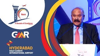 Address by GMR Group Chairman  Celebrating 10 years of GMR Hyderabad International Airport [upl. by Lund]