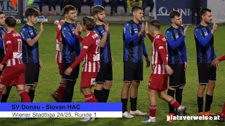 Highlights Donau  Slovan Wiener Stadtliga 2425 [upl. by Elleron]