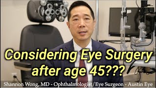 Over 45 and considering LASIK Lens replacement or Cataract surgery ALL YOU NEED TO KNOW [upl. by Salomo]