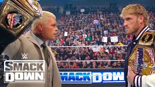 Cody Rhodes Next Opponent is Logan Paul  WWE SmackDown Highlights 51024  WWE on USA [upl. by Mundt]