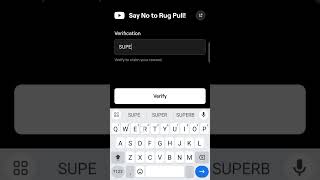 SAY NO TO RUG PULL BLUM  BLUM VIDEO CODE SAY NO TO RUG PULL [upl. by Ermin45]