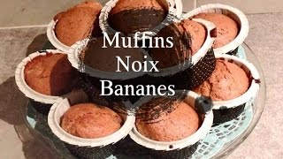 RECETTE SUCRÉE  Muffins Noix amp 🍌 ChadCuisine2015 [upl. by Veradi]