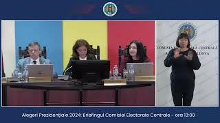 Alegeri Prezidențiale 2024 Briefingul Comisiei Electorale Centrale  ora 1300 [upl. by Irrem]