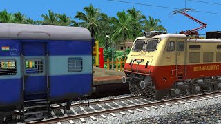 WAP 4 SHUNTING ICF BLUE 3AC COACHES  train videos indian railways games  NTG [upl. by Eenej]