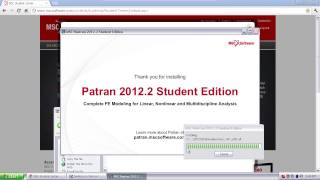 MSC Nastran Patran Tutorial  Installation of the Student Edition [upl. by Akinwahs]