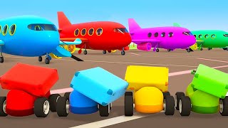 Learn colors with Helper cars cartoons full episodes Street vehicles amp racing cars for kids [upl. by Eppes]