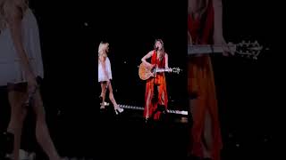 Taylor and Sabrina singing espresso on the eras tour stage taylorswift taylorswiftedit [upl. by Rickey]