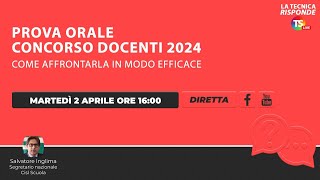 Prova orale concorso docenti 2024 come affrontarla in modo efficace [upl. by Samal530]