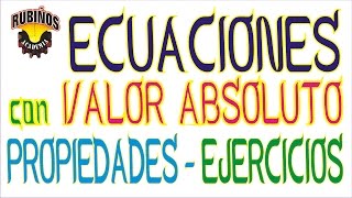 ecuaciones con valor absoluto [upl. by Dardani]