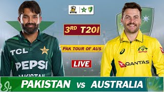 PAKISTAN vs AUSTRALIA 3rd T20 MATCH 2024  PAK vs AUS LIVE SCORES amp COMMENTARY [upl. by Thorstein]