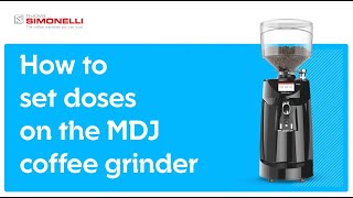 MDJ coffee grinder  How to set doses [upl. by Nywra889]