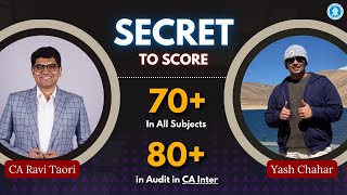 70 in All Subjects amp 80 in Audit  CA Inter Secret to Score [upl. by Jueta]