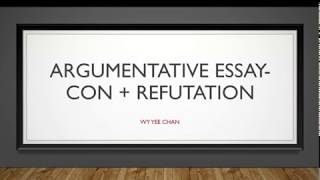 Argumentative Essay Con  Refutation [upl. by Oznarol]