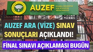 İstanbul Üniversitesi AUZEF Bahar Dönemi Ara Vize Sınav Sonuçları Açıklandı [upl. by Alyhc]