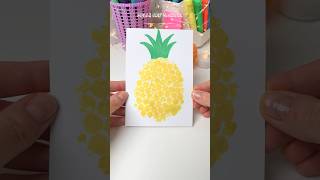 Pineapple🍍with Creative Art Technique shorts [upl. by Pantheas]