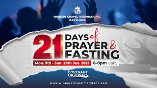 Annual 21 Days Prayer amp Fasting  Day 11  01192023  Winners Chapel Maryland [upl. by Rosati]