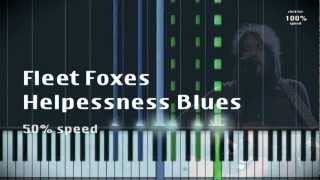 Fleet Foxes  Helplessness blues 50 speed Synthesia with MIDI [upl. by Egiaf975]