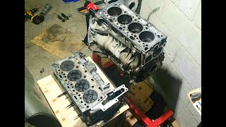 BMW f11 520d N47d20c Checking Cylinder head after timing chain broke Part2 [upl. by Cirilo]