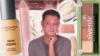 Make Up Try On NUR mit Naturkosmetik ☘️ Madara Skin Equal Foundation  Und Gretel Alverde Ginkgomen [upl. by Seana627]