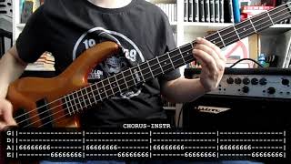 RAMONES  Judy is a punk bass cover WRONG TABS [upl. by Noremmac912]