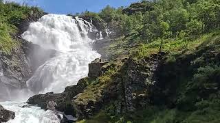 Huldra dancing at Kjosfossen waterfall [upl. by Ellehcal]