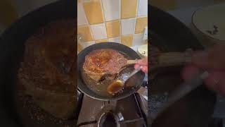 Côte de boeuf Jersey Angus beef sizzling in a skillet part two [upl. by Bayless101]