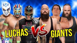 Rey Mysterio amp Sin Cara amp Kalisto vs Big Show Strowman Andre The Giant  WWE Luchas vs Giants 2022 [upl. by Eymaj479]