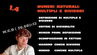 14  Multipli e divisori scomposizione in fattori e numeri primi [upl. by Aeki]