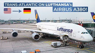 TRIPREPORT  Lufthansa ECONOMY  New York JFK  Frankfurt  Airbus A380 [upl. by Aiclid570]