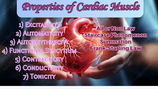 Properties of Cardiac Muscle Physiology Bangla  Actions of Heart [upl. by Iolande]