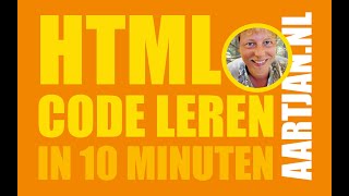 HTML Les 1 Maak in 10 minuten een website met code [upl. by Ahsinelg599]