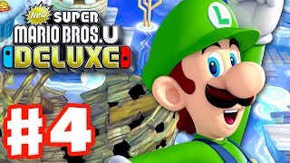 New Super Mario Bros U Deluxe  Gameplay Walkthrough Part 4  Sparkling Waters Nintendo Switch [upl. by Anelaj]