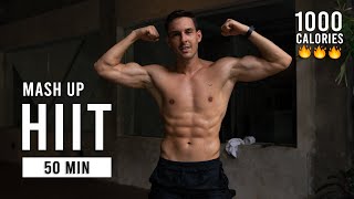 50 Min Killer HIIT Workout For Fat Loss  Burn 1000 Calories Full Body Home Workout [upl. by Emmery]