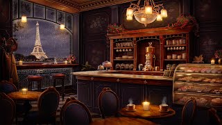 Dreamy Paris Cafe Ambience with Soft Jazz Piano amp Rain Sounds for Sleep Relaxation amp Focus [upl. by Ibrek]