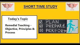 Remedial Teaching  Objective Principles amp Process  Imp Practise Exercise [upl. by Amelie]