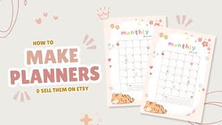 How to Create Cute Planner Template on Canva amp Sell  Make Money from Selling Planner Templates [upl. by Priscella30]