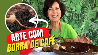 DIY  Veja o que fiz com borra de café  artesanato utilitário e decorativo [upl. by Ayotnahs]