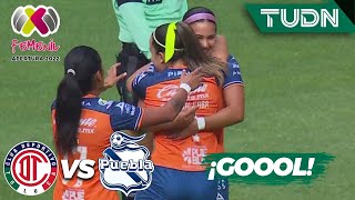 ¡Gol de Puebla Ruvalcaba pone el 01  Toluca 01 Puebla  Liga Mx Femenil AP2022 J16  TUDN [upl. by Iak]