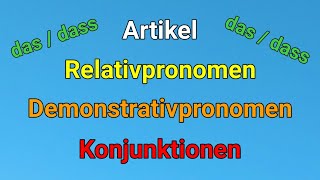 Deutsch  Artikel Pronomen Possessivpronomen Relativpronomen Konjunktionen german pronomen [upl. by Abie]